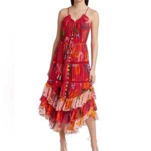 FARM Rio Vibrant Red Maxi Dress
